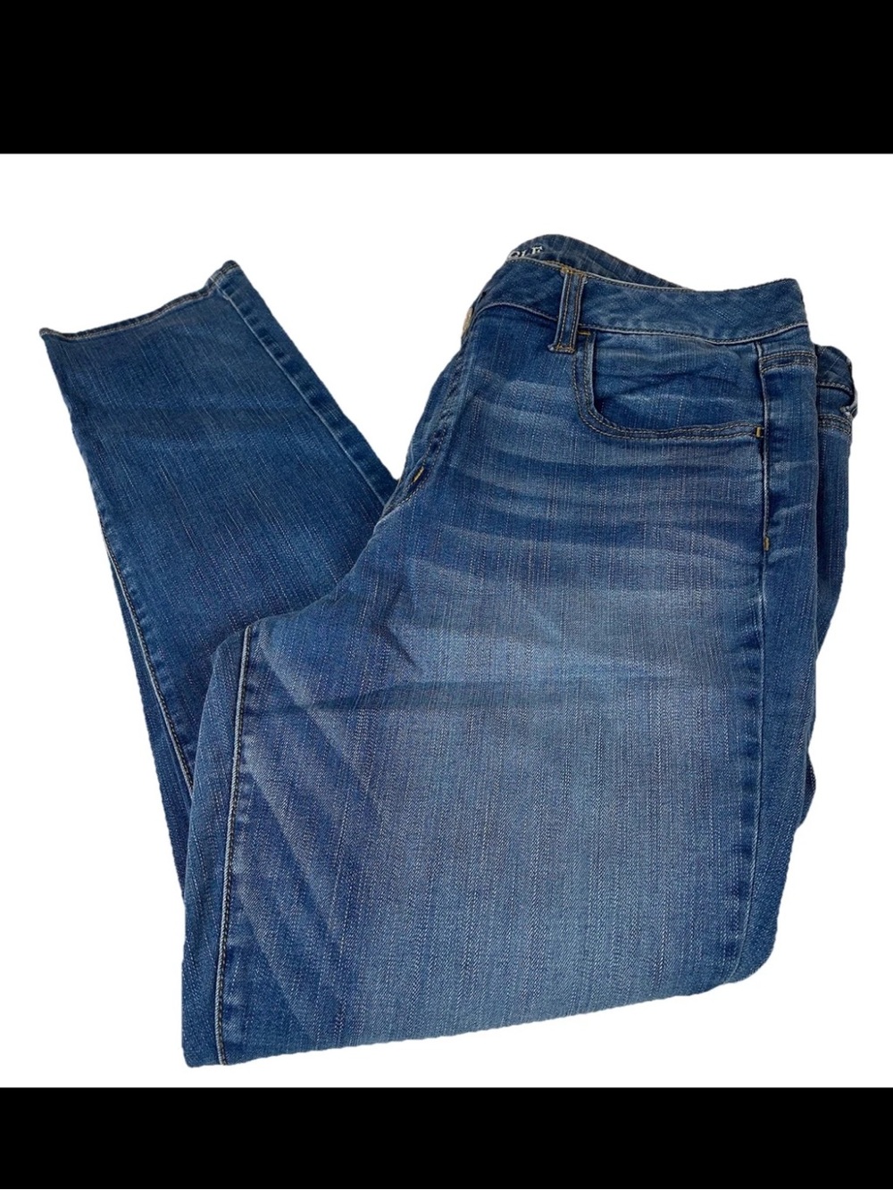 Y2K American Eagle Women’s Plus Size 18 Jegging Medium Wash Blue Stretch #2221